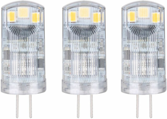 LED-pistokantalamppu Paulmann Pin Base, 12V, G4, 200lm, 1.8W, 2700K, kirkas, 3kpl