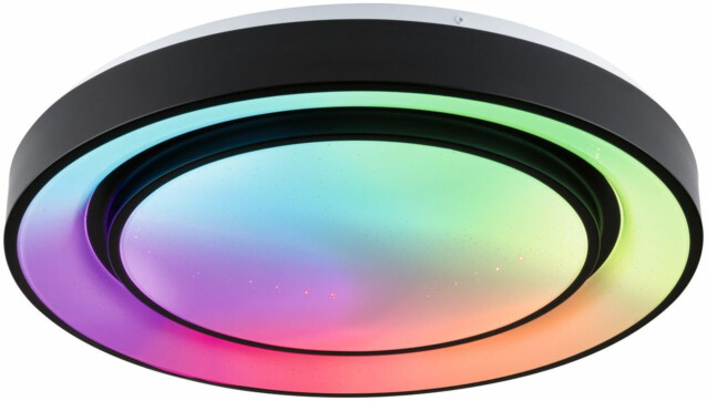 LED-kattovalaisin Paulmann Rainbow, RGBW+, 1500lm, 38.5W, himmennettävä, musta/valkoinen