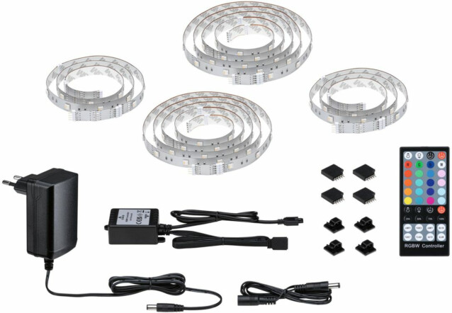 LED-valonauha Paulmann MaxLED 250 TV Comfort, aloituspakkaus, 4.3m, 22W, 234lm/m, 28LEDs/m, RGBW+, 24VA