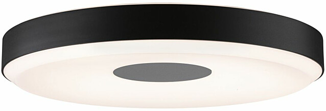 LED-kattovalaisin Paulmann Puric Pane, Smart Home Zigbee 3.0, 2700K, himmennettävä, musta/harmaa