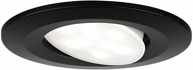 Upotettava LED-valaisin Paulmann Calla, IP65, Ø90mm, 6W, 500lm, 4000K, mattamusta