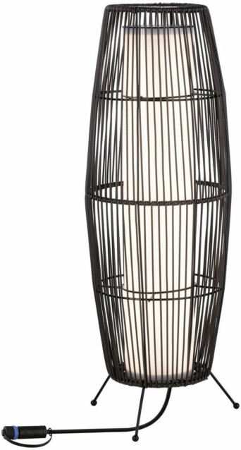 LED-ulkovalaisin Paulmann Plug & Shine Basket, 60cm, IP44, 3000K, ruskea