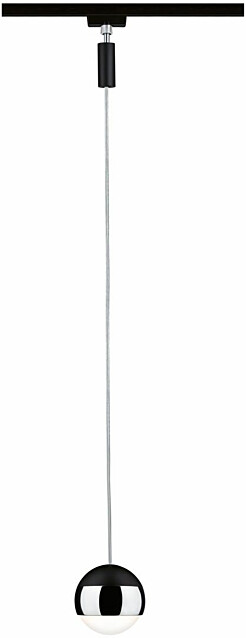LED-riippuvalaisin kiskoon Paulmann Urail Capsule II, 6.3W, 2700K, himmennettävä, mattamusta/kromi