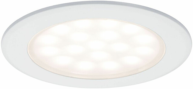 Upotettava LED-kalustevalaisin Paulmann Mirror, 2kpl, Ø65mm, 2.5W, 180lm, 3000K, eri värejä