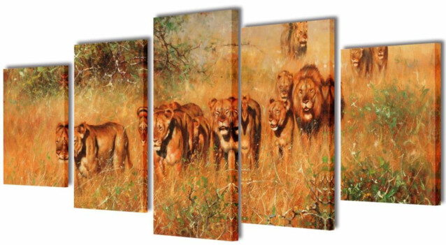 Taulusarja leijonat 200 x 100 cm_1
