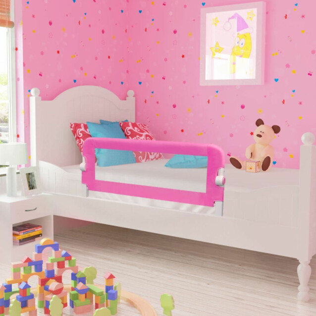 Turvalaita lapsen sänkyyn 102 x 42 cm pinkki