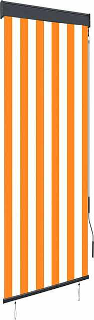 Ulkorullaverho 60x250 cm valkoinen ja oranssi_1