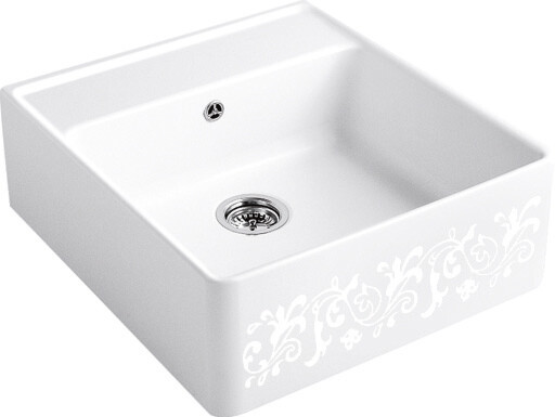 Keittiöallas Villeroy & Boch Butler Sink 60 White Pearl Koristekuvio CeramicPlus