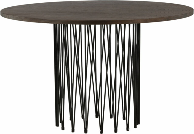 Ruokapöytä Furniture Fashion Stone Ø120cm, mokka/musta