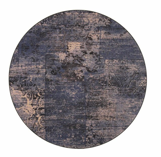 Matto VM Carpet Rustiikki mittatilaus pyöreä sinivintage