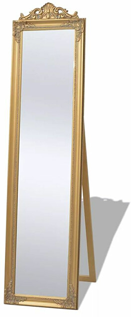 Vapaasti seisova peili barokkityylinen 160x40 cm kulta_1