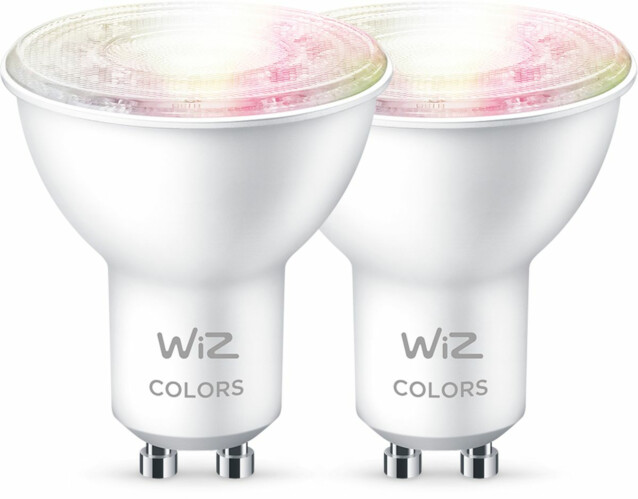 LED-älypolttimo WiZ, Wi-Fi, 5W, GU10, värivaihto, 2kpl
