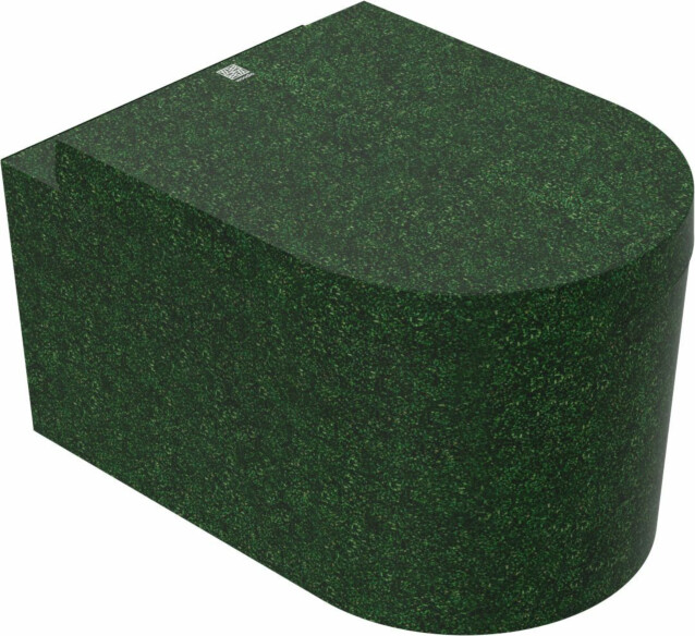 Seinä-WC-istuin Woodio Block Moss, vihreä