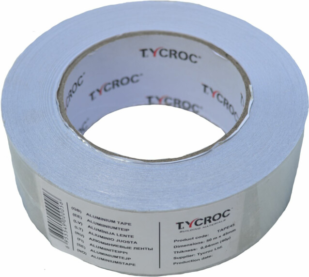 Alumiiniteippi Tycroc 50 m x 45 mm 70 mikrometriä