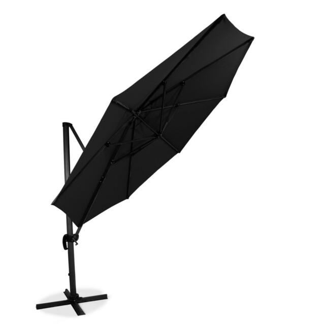 Aurinkovarjo XL (35570) säädettävä Ø350cm musta