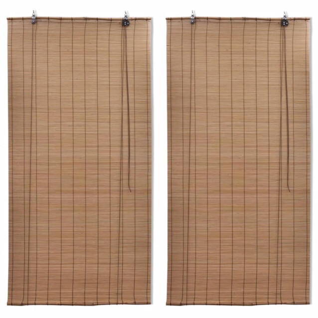 Bambu rullaverhot 2kpl 120 x 220 cm ruskea