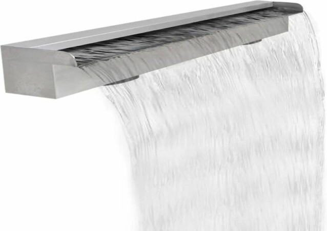 Suorakulmainen vesiputous suihkulähde, ruostumaton teräs, 110cm