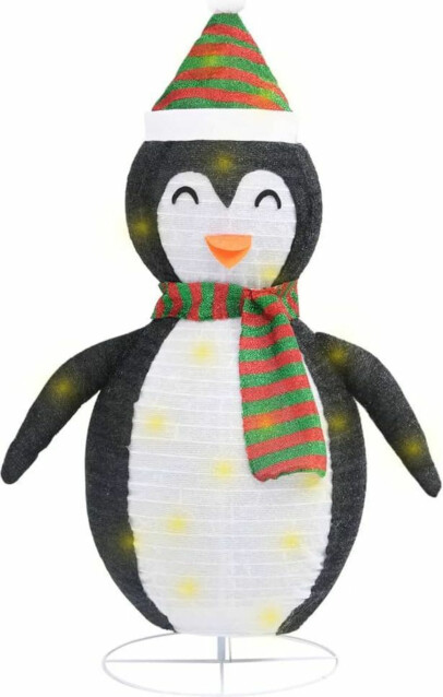 Pingviini-joulukoriste LED-valoilla, ylellinen kangas