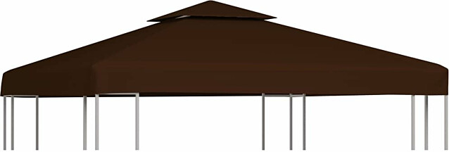 Huvimajan katto, 2 kerrosta, 310 g/m², 3x3m, ruskea