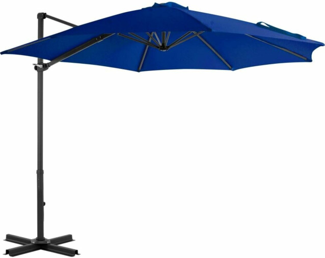 Riippuva aurinkovarjo alumiinipylväällä, taivaansininen, 300cm 