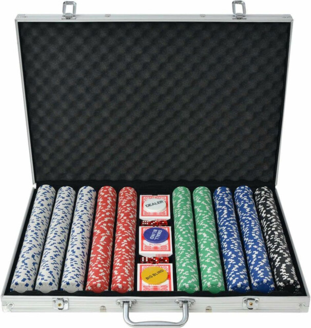Pokerisarja, 1000 pelimerkkiä, alumiini