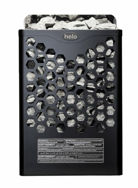 Sähkökiuas Helo Hanko 60 STJ, 6kW, 5-9m³, kiinteä ohjaus, musta