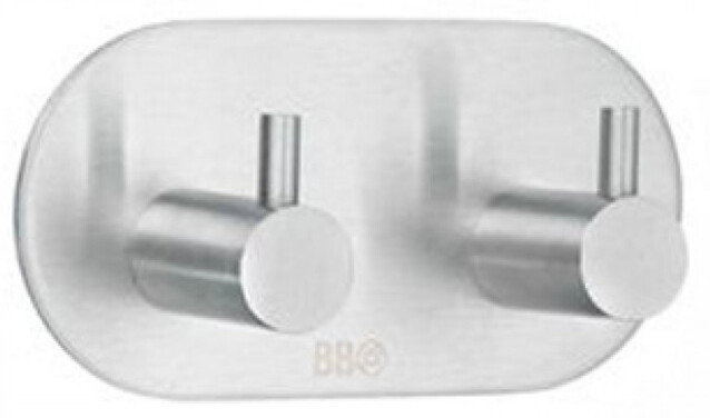 Kaksoiskoukku Smedbo B design 1102 tarrakiinnitteinen harjattu