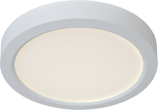 Kattovalaisin Lucide Tendo-LED, Ø22 cm, valkoinen