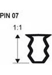 Kiinnitysinsertti Progress Profiles PIN 07, 2,7m, 7-10 mm, pvc