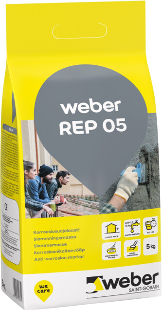 Weber REP 05 -korroosiosuojalaasti 5 kg pakkaus