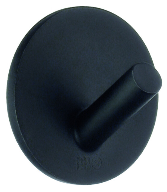 Koukku mini Beslagsboden BB1080 tarrakiinnitteinen musta