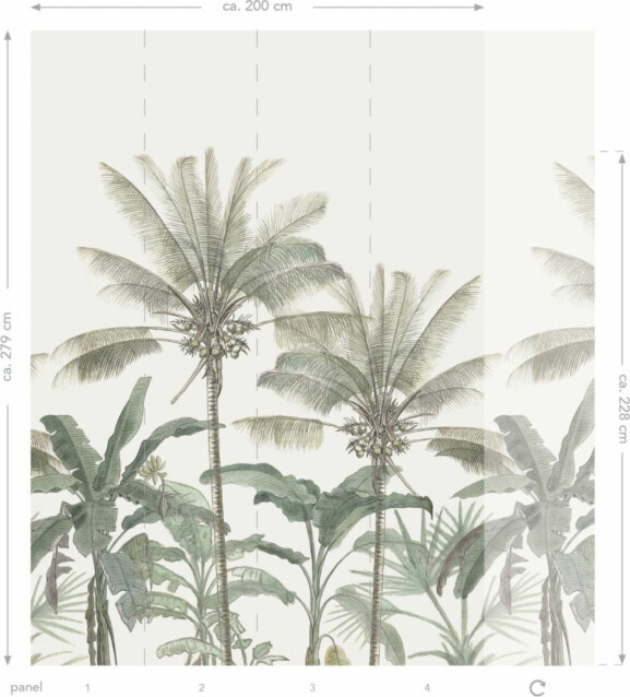 Kuvatapetti Esta Paradise XL Botanical PalmTrees 2x2,79m