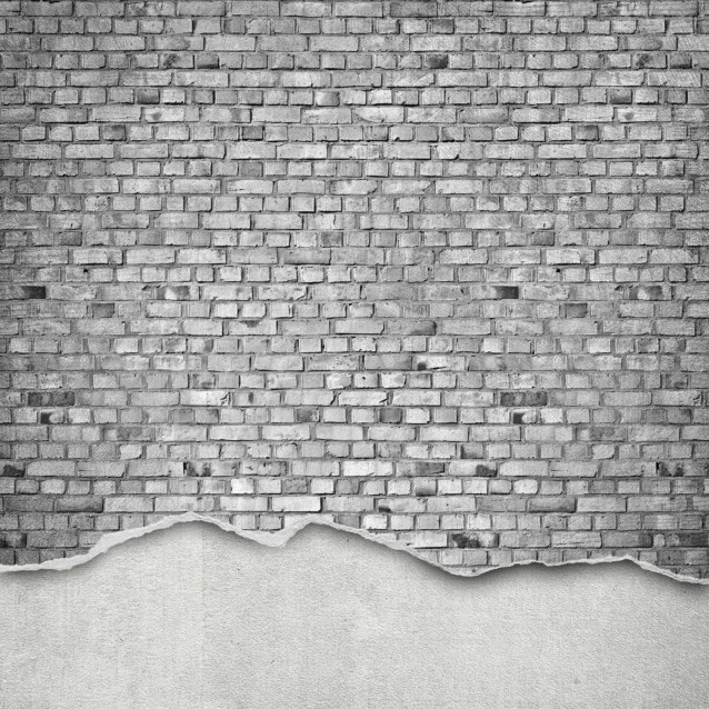 Kuvatapetti Rebel Walls Well-Worn Brick Wall White, non-woven, mittatilaus