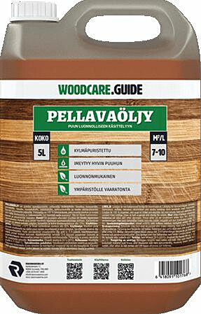 Kylmäpuristettu pellavaöljy Woodcare.guide 5l