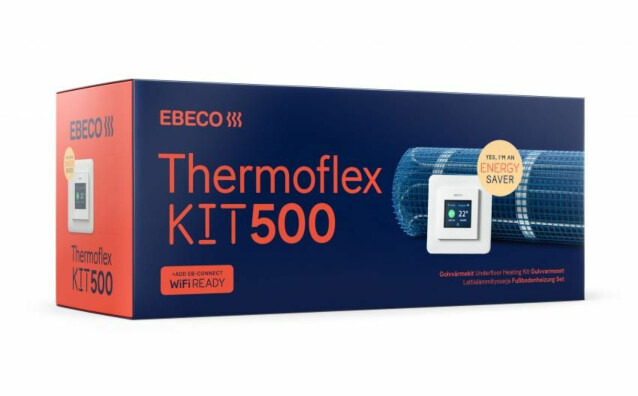 Lämpömattopaketti Ebeco Thermoflex Kit 500, 1.25m2, 150W