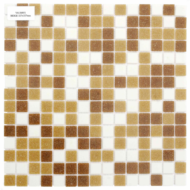Lasimosaiikki Gils Mix 32,7 x 32,7 seinä-/lattialaatta beige