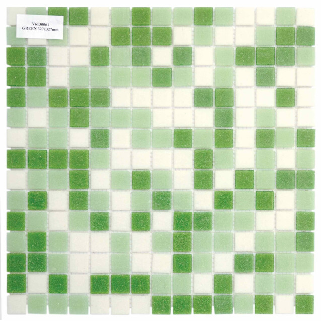 Lasimosaiikki Gils Mix 32,7 x 32,7 seinä-/lattialaatta vihreä