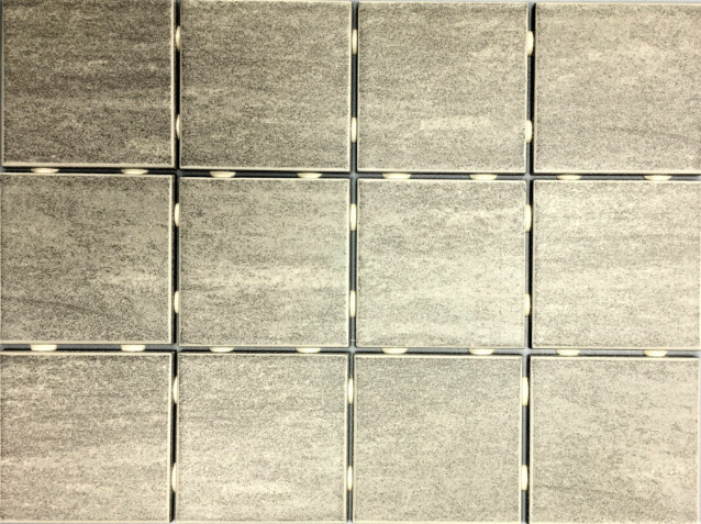 Lattialaatta Bien Alpstone Grey himmeä verkolla 100x100 mm