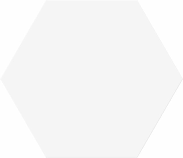 Lattialaatta Pukkila Miniworx White 6-kulmainen himmeä sileä 240x210 mm
