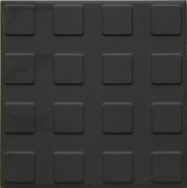 Lattialaatta Pukkila Natura Musta himmeä struktuuri neliönasta 96x96 mm