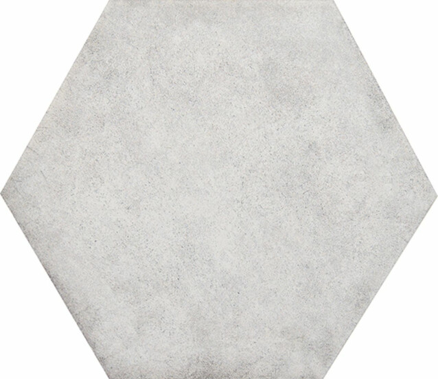 Lattialaatta Kymppi-Lattiat Concrete hex White 14x16cm