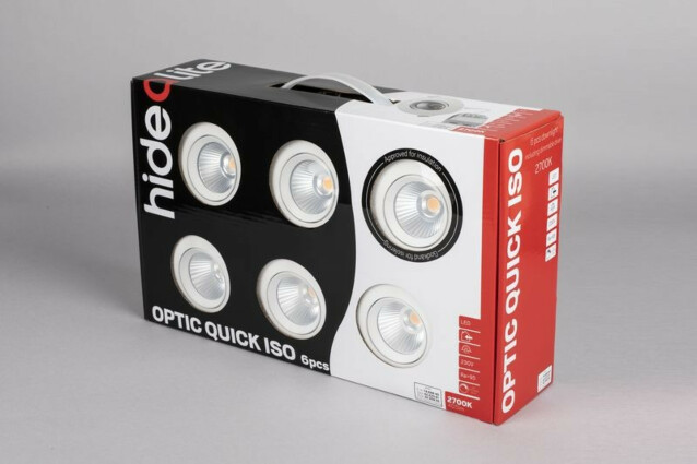 LED-alasvalosarja Hide-a-lite Optic Quick ISO 6-pack 2700K valkoinen