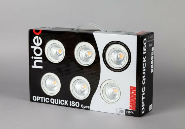 LED-alasvalosarja Hide-a-lite Optic Quick ISO 6-pack 3000K valkoinen