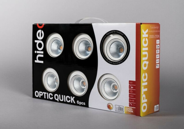 LED-alasvalosarja Hide-a-lite Optic Quick ISO 6-pack Tune valkoinen