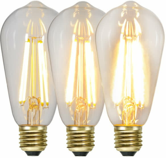 LED-lamppu Star Trading Decoration LED  3-step click 354-85 Ø 64x144mm E27 65W 2100K 70/350/700lm