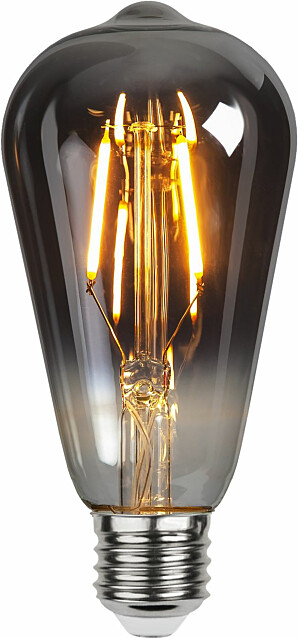 LED-lamppu Star Trading Decoration LED 355-84, Ø64x140mm, E27, savunharmaa, 1.8W, 2100K, 80lm
