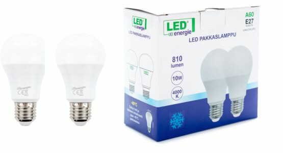 LED-pakkaslamppu LED Energie 10 W 4000K 810lm 2 kpl/pkt