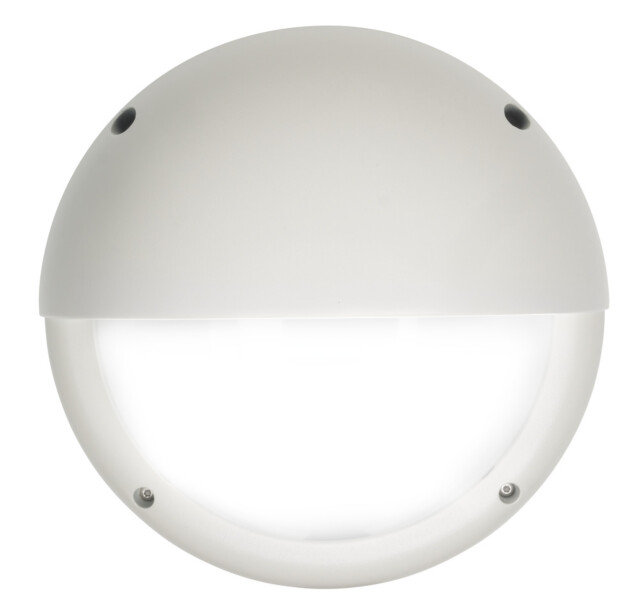LED-ulkoseinävalaisin Airam Cestus Round Eye, 20W/840, Ø261x150mm, IP65, valkoinen/opaali