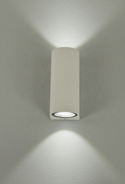 LED-ulkoseinävalaisin Aneta Union 2x3 W IP54 ylös-alasvalo valkoinen