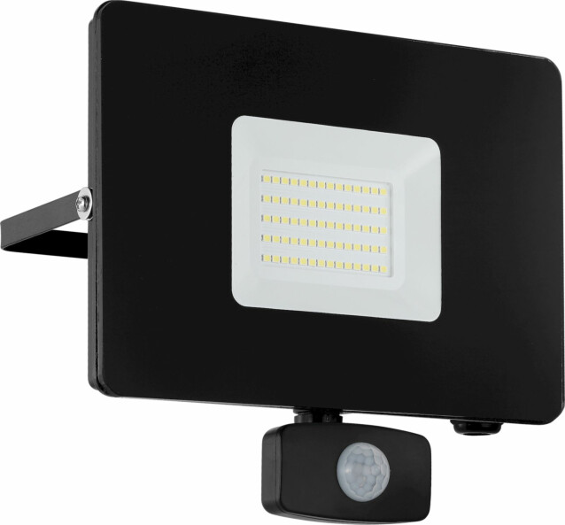 LED-ulkoseinävalaisin/-valonheitin Eglo Faedo 200x205 mm liiketunnistimella musta